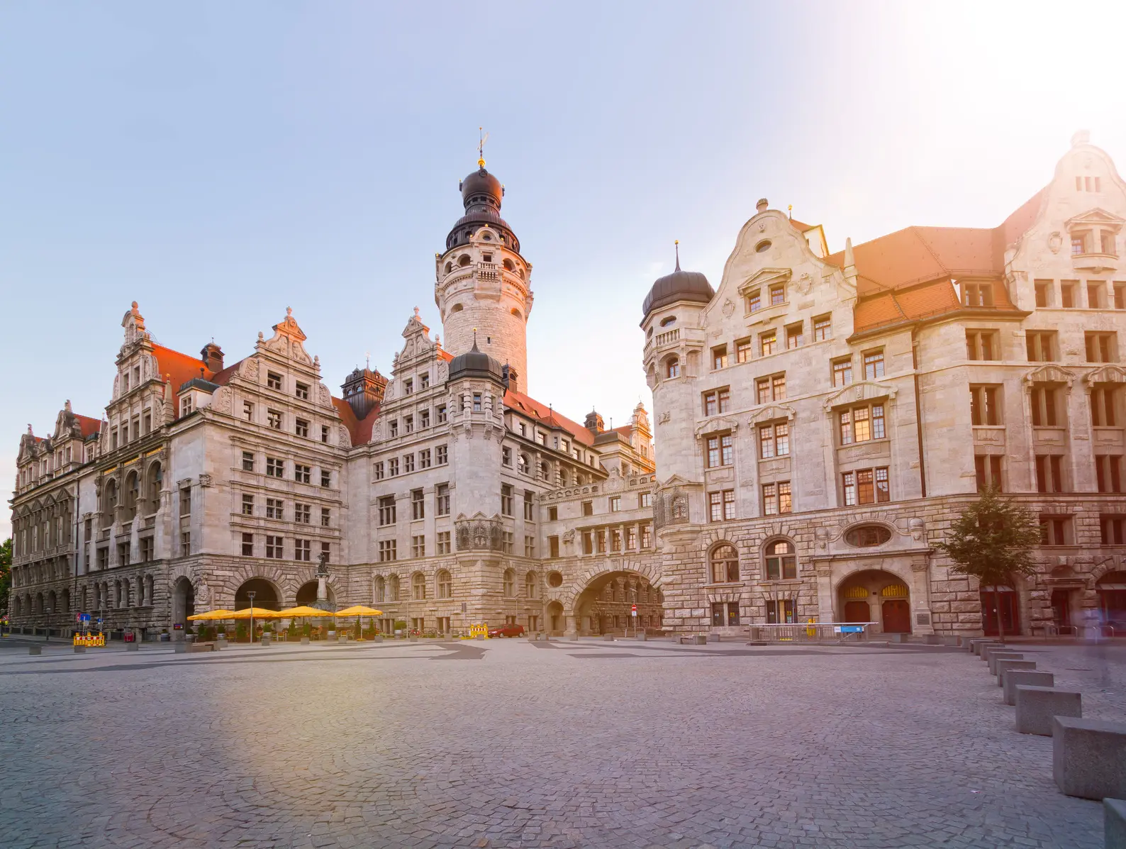 Neues Rathaus und Leipziger Innenstadt