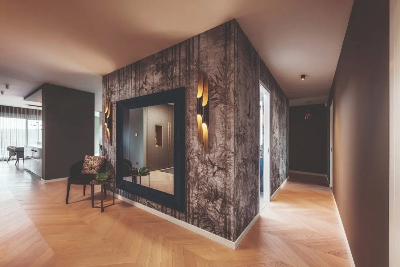 Repräsentativer Eingangsbereich des Luxus Penthouses Leipzig